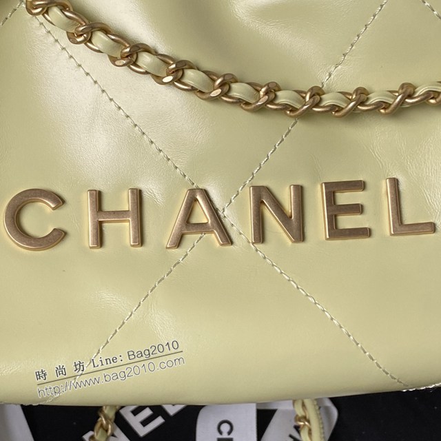 Chanel專櫃23S新款AS3980香奈兒mini款22bag 香奈兒經典黑色款迷你版鏈條肩背包 djc5133